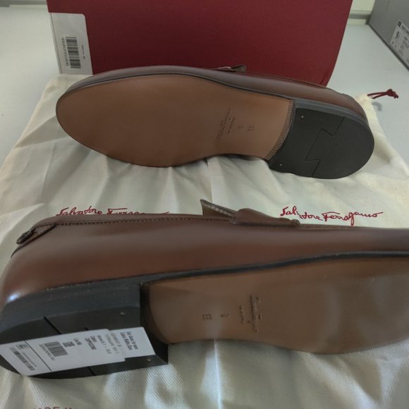 NiB Salvatore Ferragamo Men\'s Goyamvit Best Penny Loafer Brown Size 8 EE FLD222 main image 6
